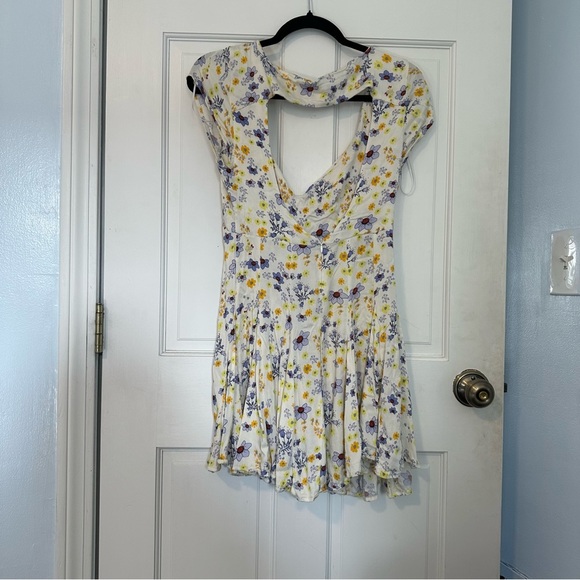 Free People It Takes Two Open-Back Mini Dress In Ivory Combo - Picture 4 of 9